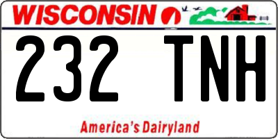 WI license plate 232TNH
