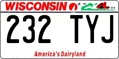 WI license plate 232TYJ