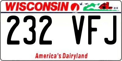 WI license plate 232VFJ
