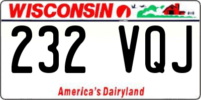 WI license plate 232VQJ
