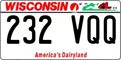 WI license plate 232VQQ