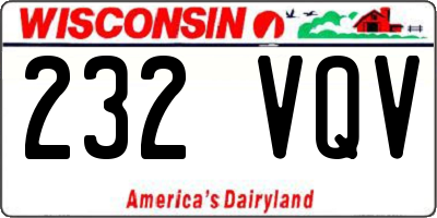 WI license plate 232VQV