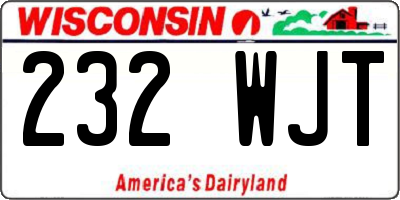 WI license plate 232WJT