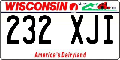 WI license plate 232XJI