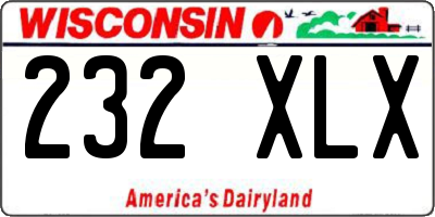 WI license plate 232XLX