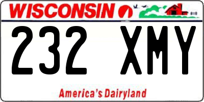 WI license plate 232XMY