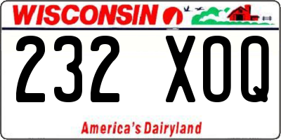 WI license plate 232XOQ