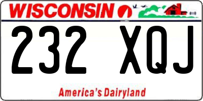 WI license plate 232XQJ