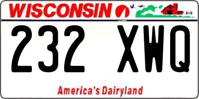 WI license plate 232XWQ
