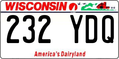 WI license plate 232YDQ