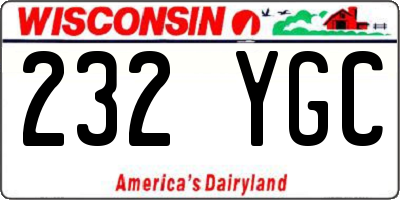 WI license plate 232YGC