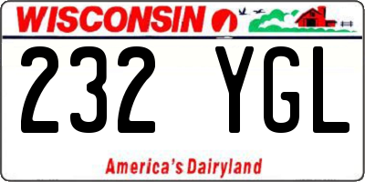 WI license plate 232YGL