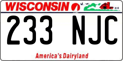 WI license plate 233NJC