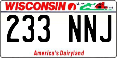 WI license plate 233NNJ