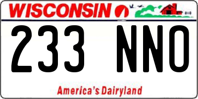 WI license plate 233NNO