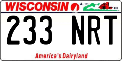WI license plate 233NRT