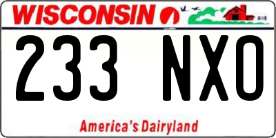 WI license plate 233NXO
