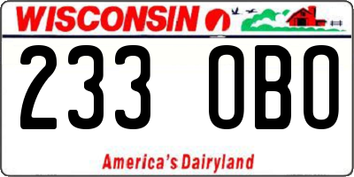 WI license plate 233OBO