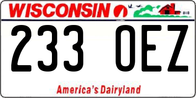 WI license plate 233OEZ