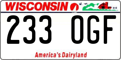 WI license plate 233OGF