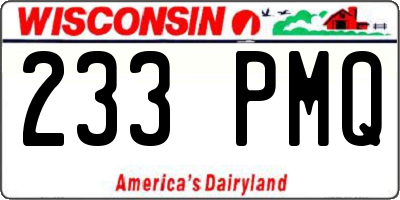 WI license plate 233PMQ