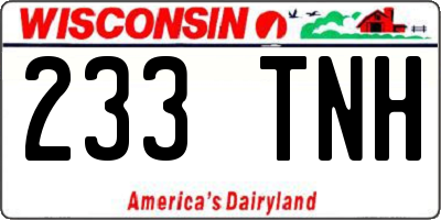 WI license plate 233TNH