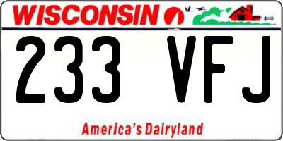 WI license plate 233VFJ