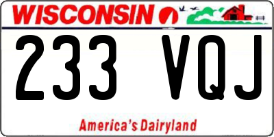 WI license plate 233VQJ
