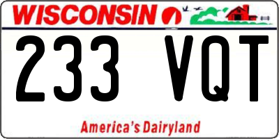 WI license plate 233VQT