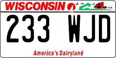 WI license plate 233WJD