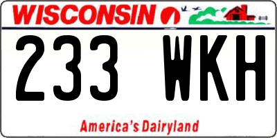 WI license plate 233WKH