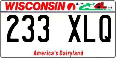 WI license plate 233XLQ