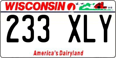 WI license plate 233XLY