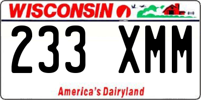 WI license plate 233XMM