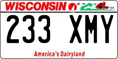 WI license plate 233XMY