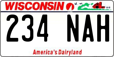 WI license plate 234NAH