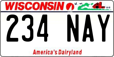 WI license plate 234NAY