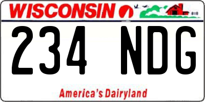 WI license plate 234NDG