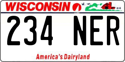 WI license plate 234NER