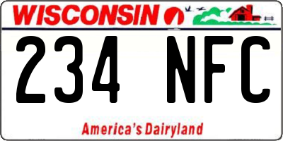 WI license plate 234NFC