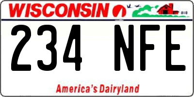 WI license plate 234NFE