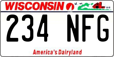 WI license plate 234NFG