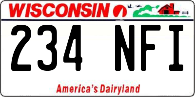 WI license plate 234NFI