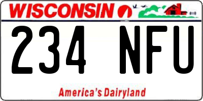 WI license plate 234NFU