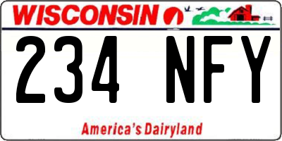 WI license plate 234NFY