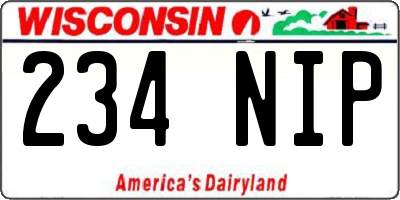 WI license plate 234NIP