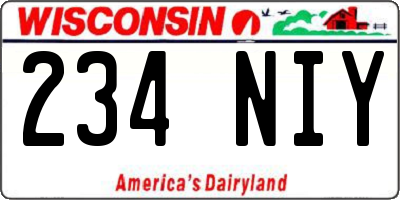 WI license plate 234NIY