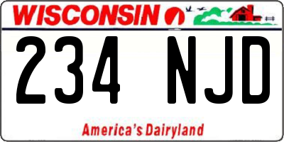 WI license plate 234NJD