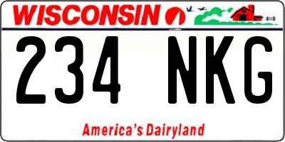 WI license plate 234NKG