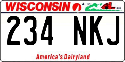 WI license plate 234NKJ